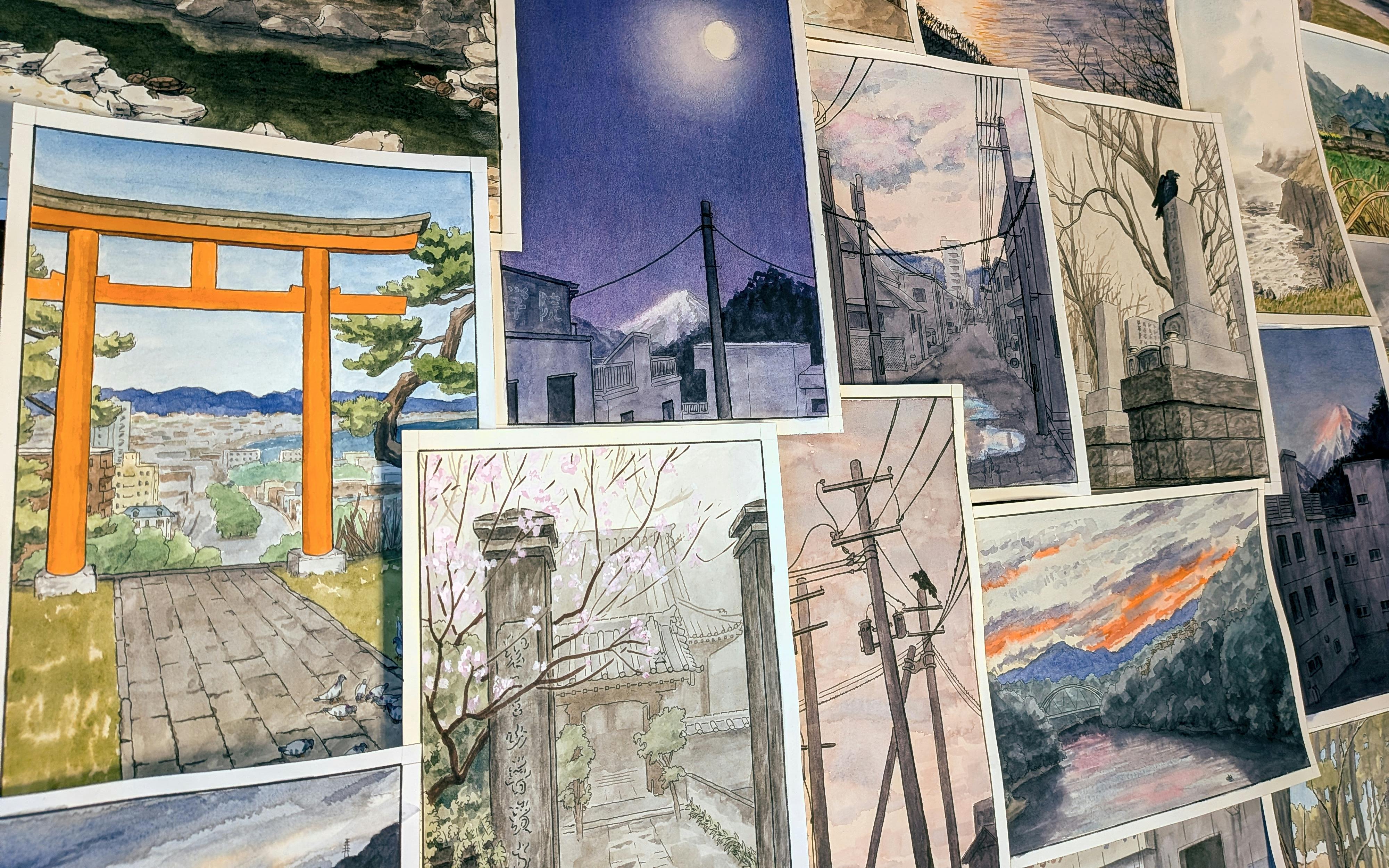 Scenes from Japan: a painted travelogue