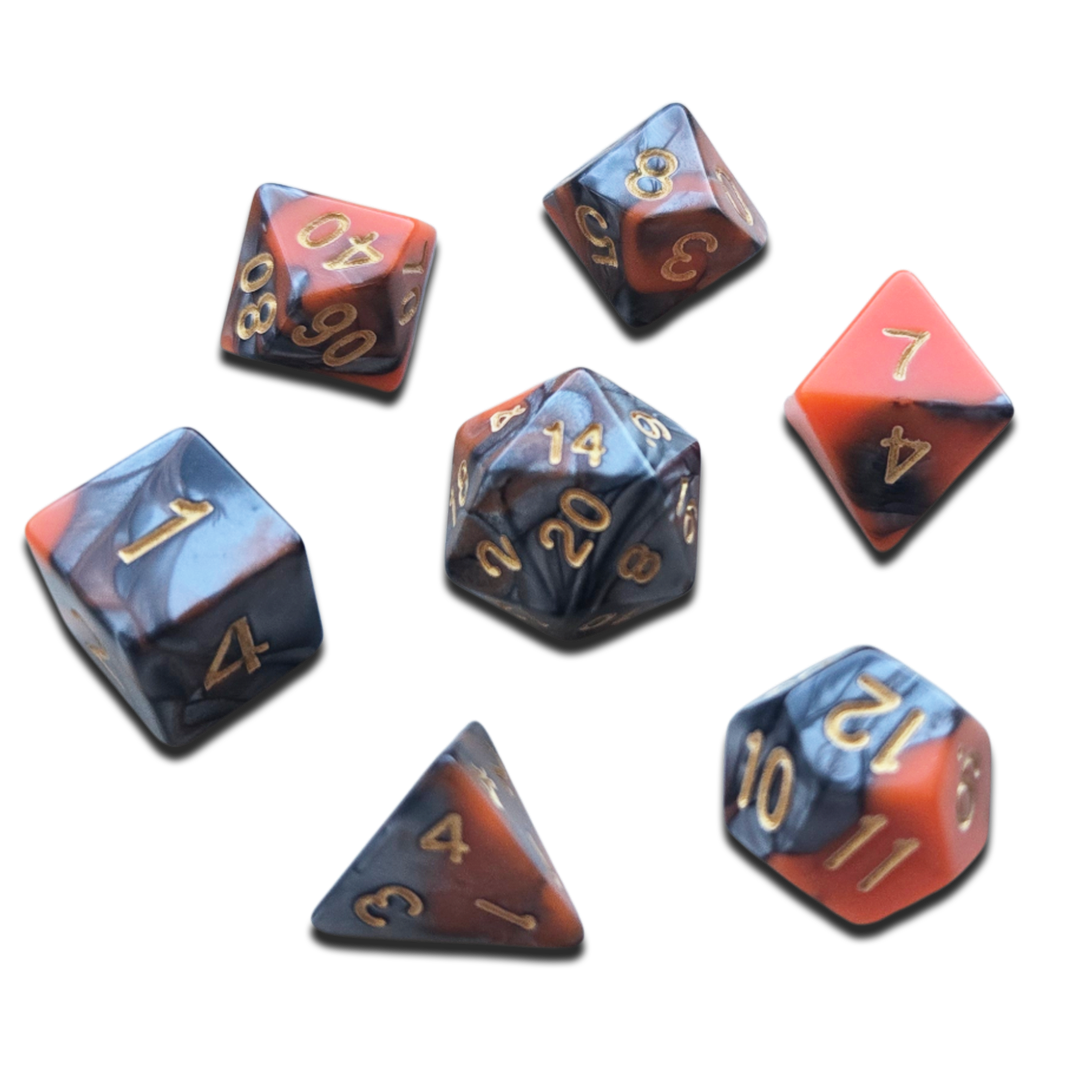 Dice Set (Cross Orange)