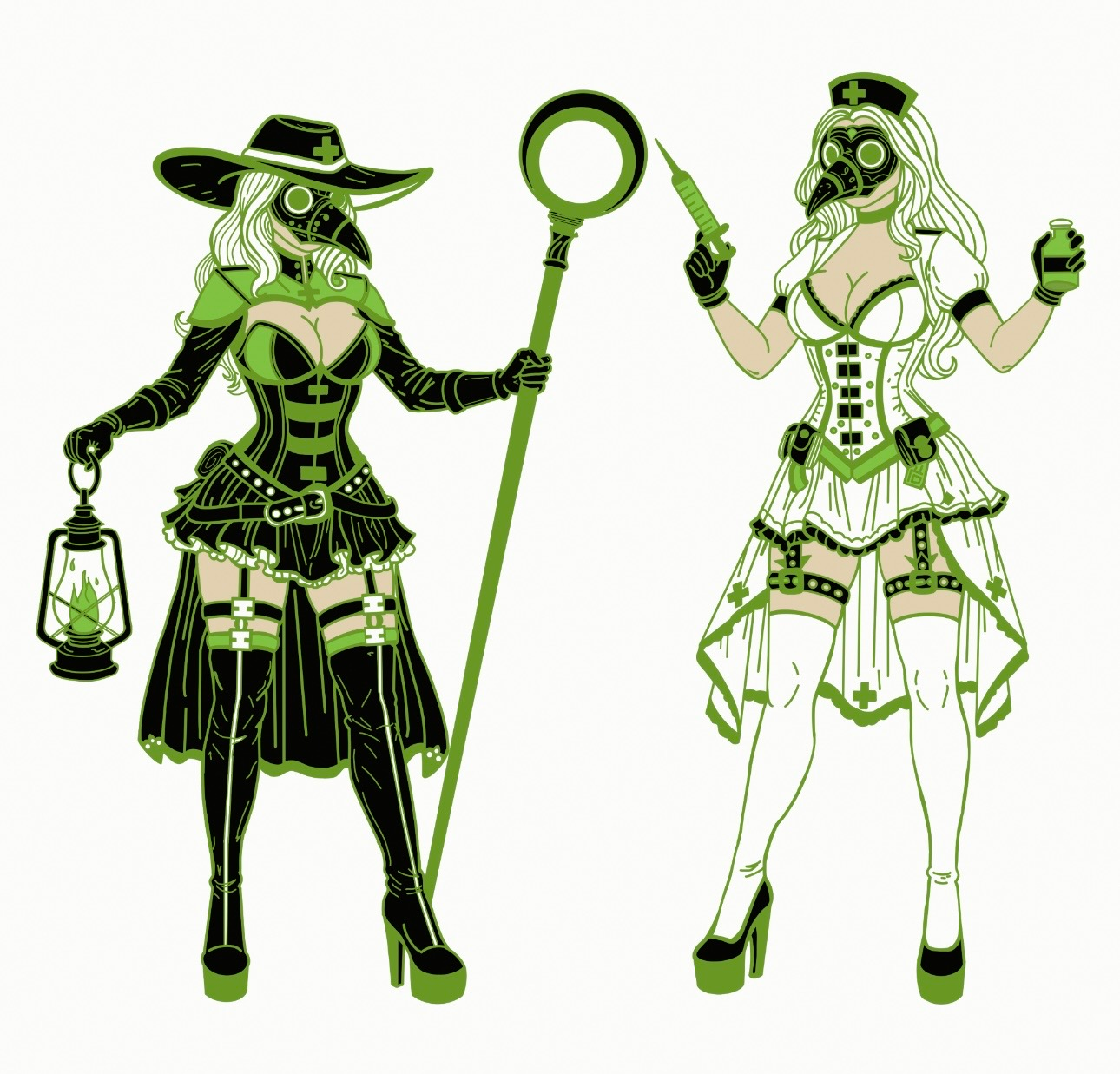 Toxic green glow