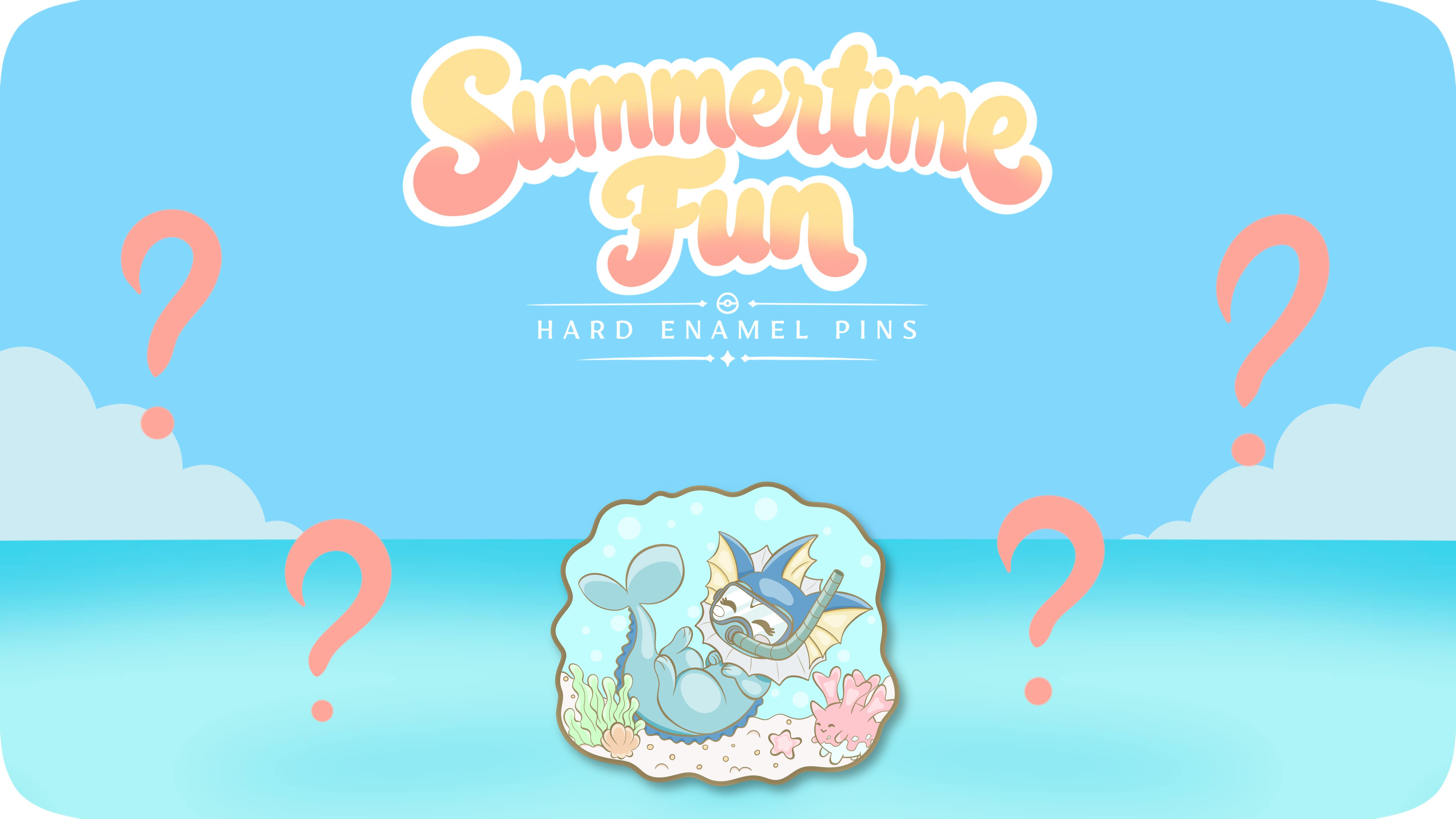 Pokemon "Summertime Fun" Enamel Pins