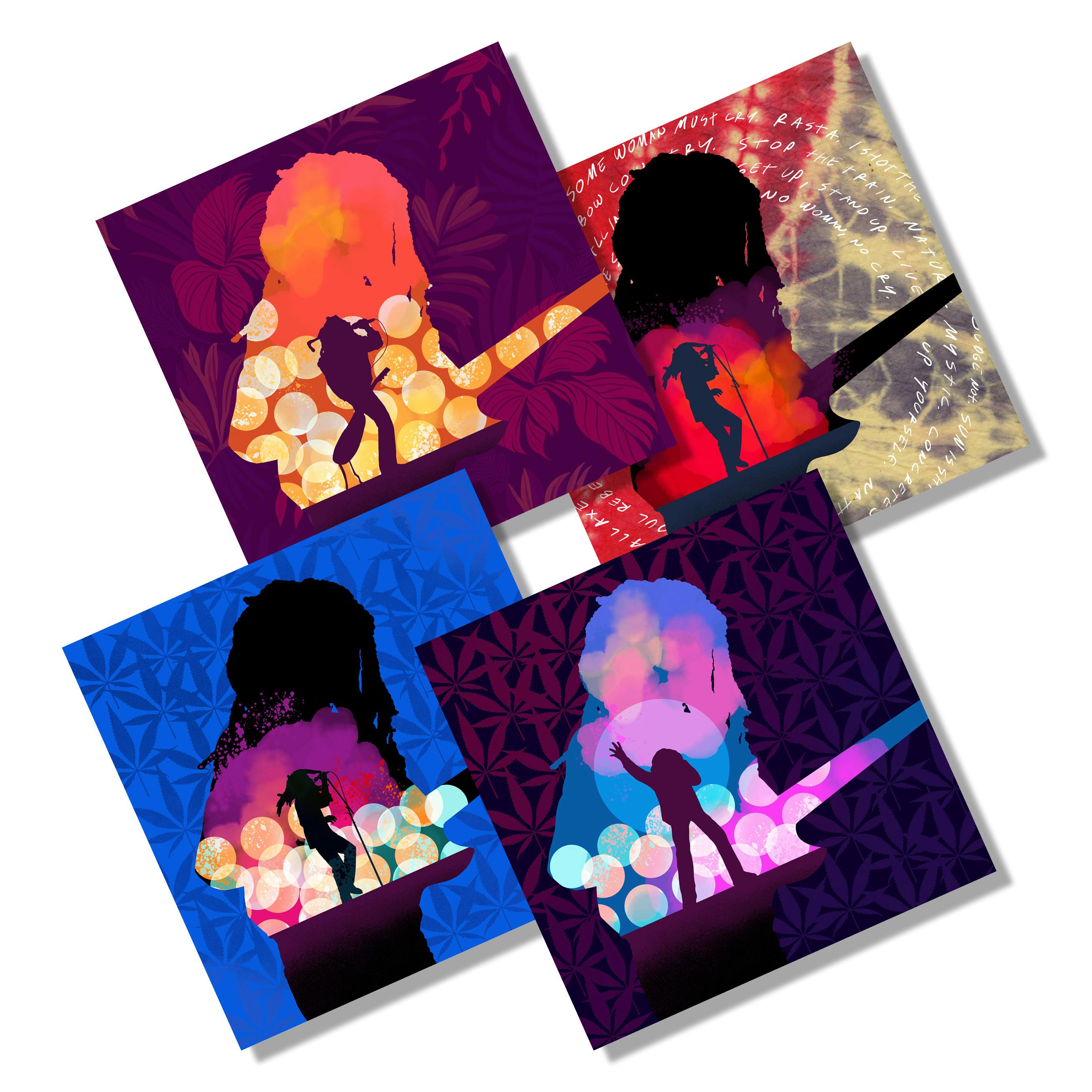 Bob Marley Mixprint Poster