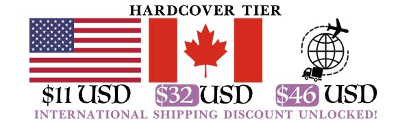  Shipping rate estimates for ordering all three issues in hardcover. $11 USD for America, $32 USD for Canada, and $46 USD for the rest of the world. 