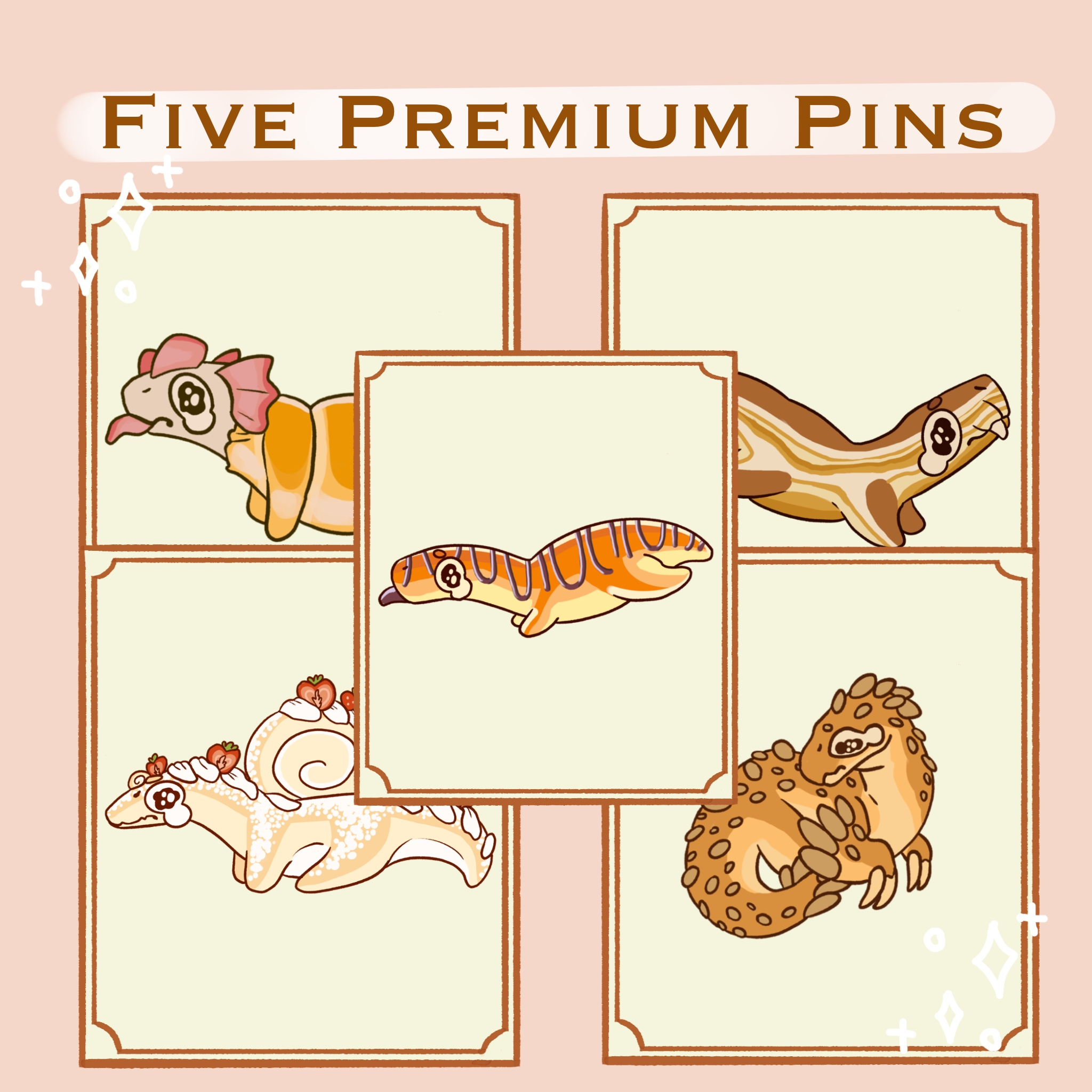 Five Premium Pins