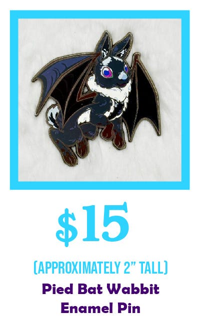Pied Bat Wabbit Enamel Pin