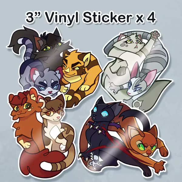 3" Vinyl Sticker x 4