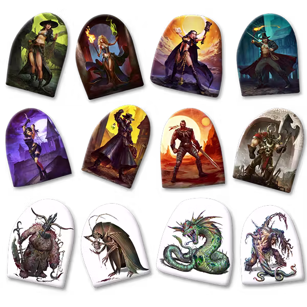Deathbringer Character & Monster Pawns (Print + PDF)