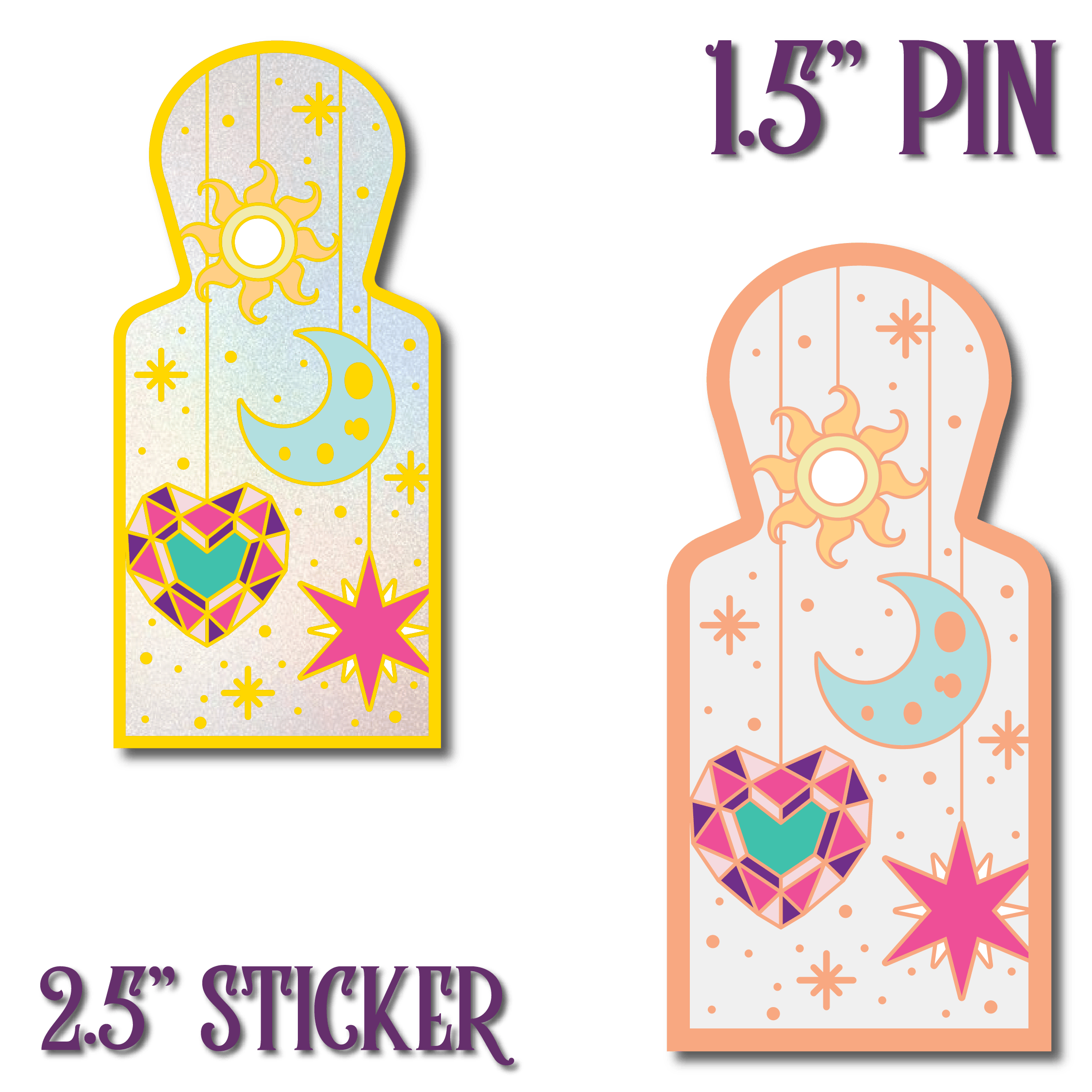 NEW Cosmic Pastel 1.5" Pin & 2.5" Sticker