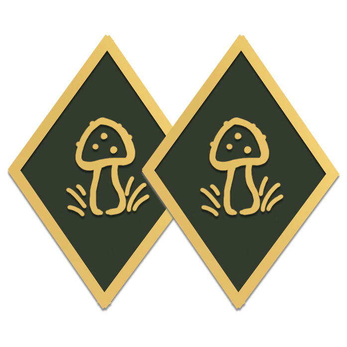 2x Fungi & Fearie Mushroom Pin