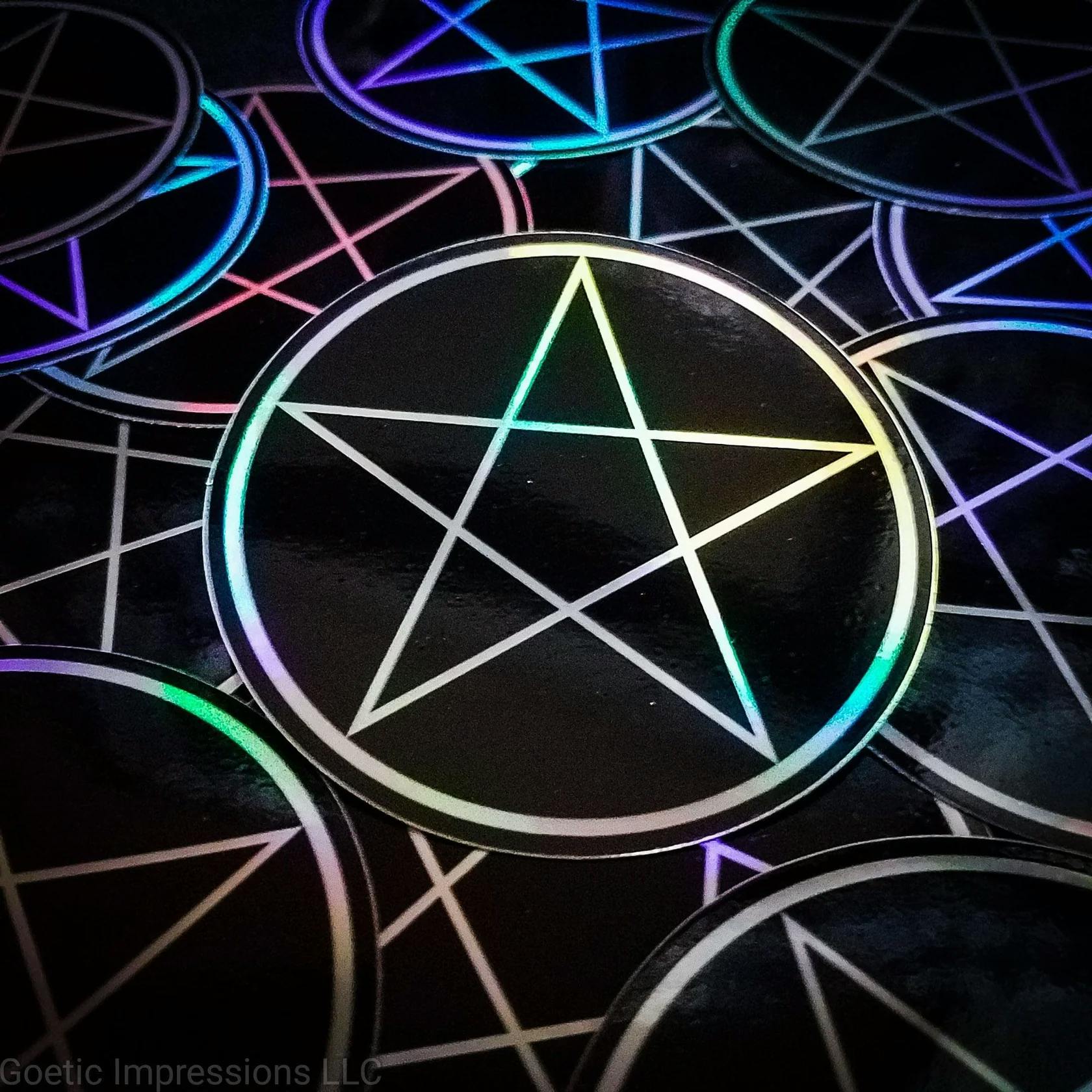 Pentagram Holographic Sticker