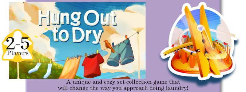 Hung out to Dry header and sticker images, with a "2–5 players" tag.