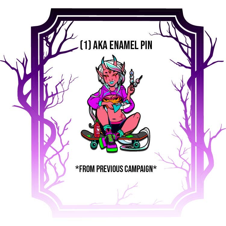 Aka Enamel Pin