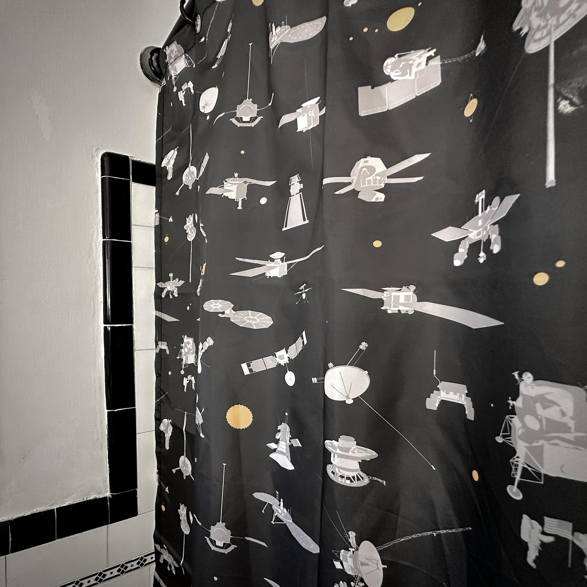 Deep Space Probe Shower Curtain