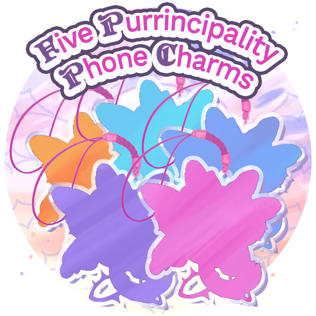 5 Purrincipality Phone Charms