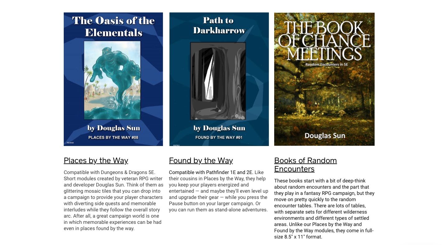 RPG books and nerdy-hip t-shirts