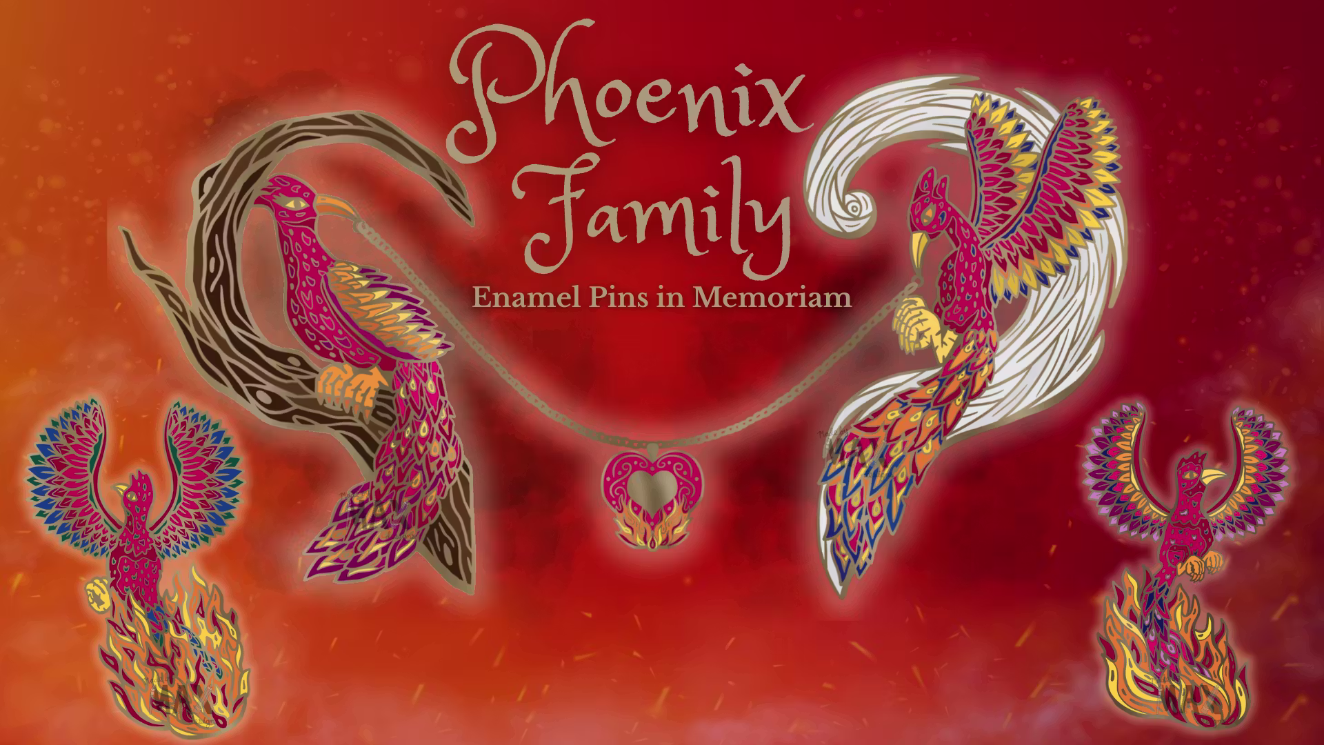 Phoenix Family | Enamel Pins in Memoriam