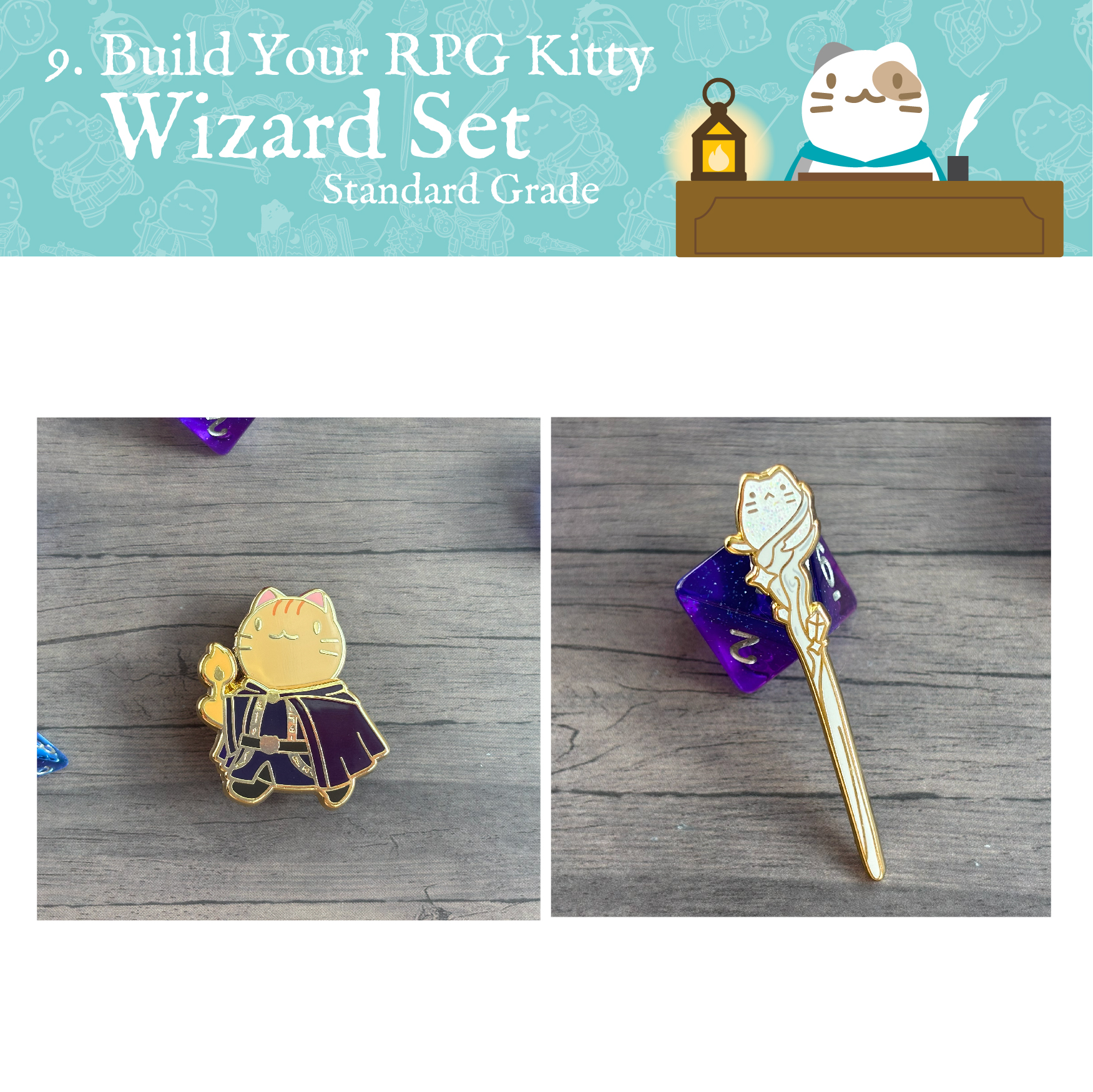 RPG Wizard Pin Set
