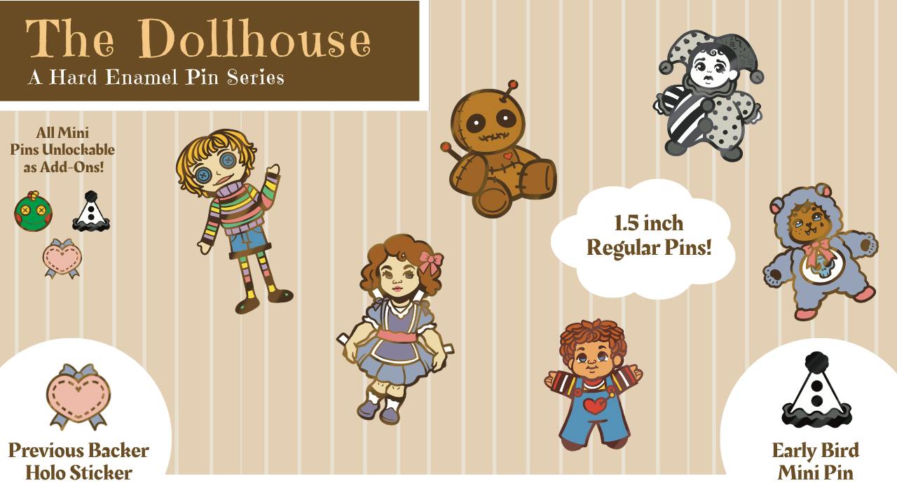 The Dollhouse - Doll Enamel Pins