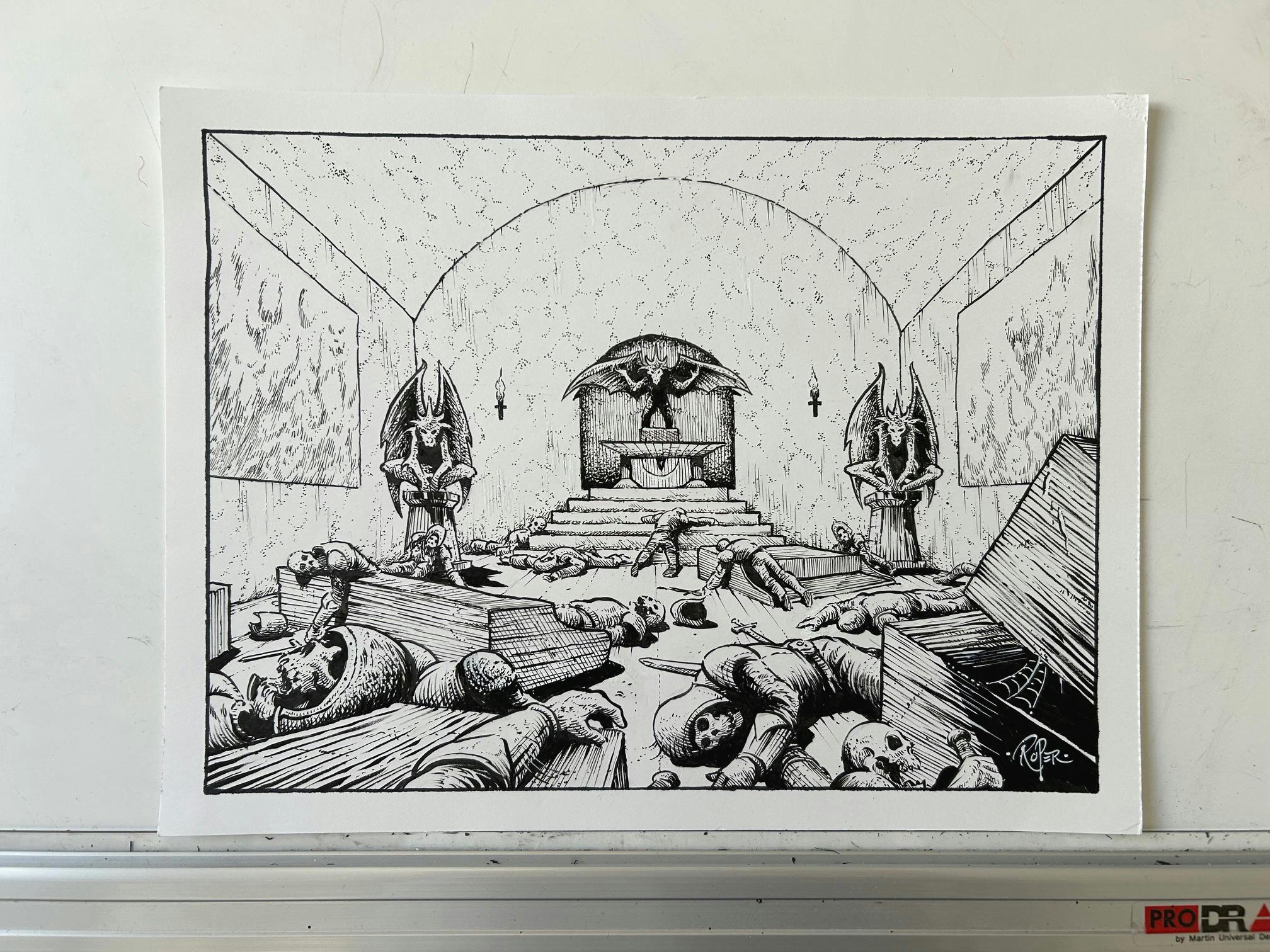 Corpses in the Nave, Original Artwork by Arik Roper