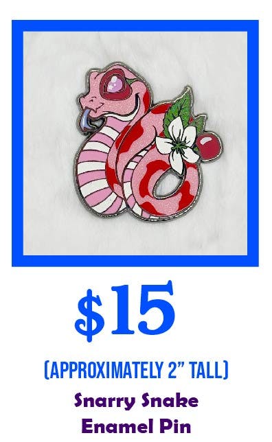 Snarry Snake Enamel Pin