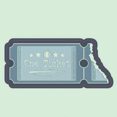 Brushed Gold Ticket Sticker	