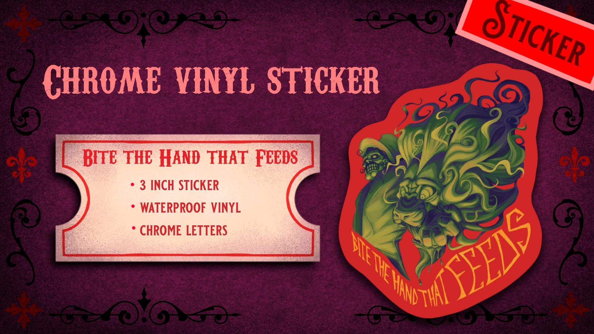 Bite the Hand that Feeds Sticker