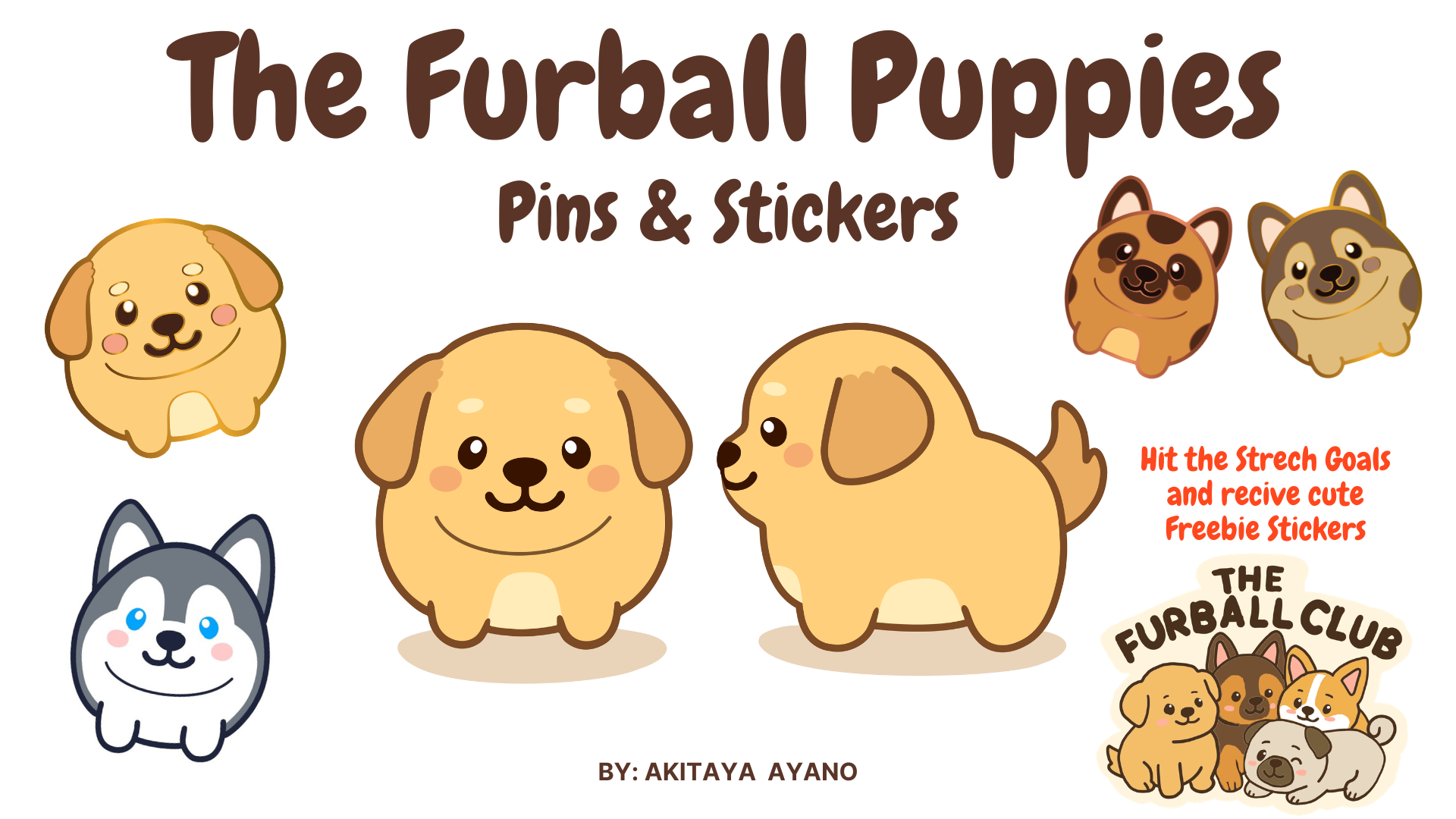 The Furball Puppies - Pins & Stickers