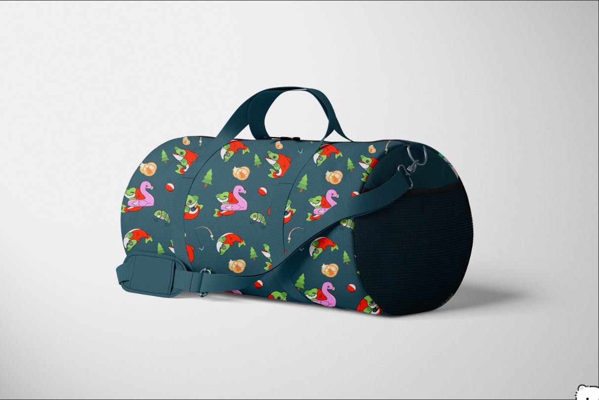 Salmon duffel bag