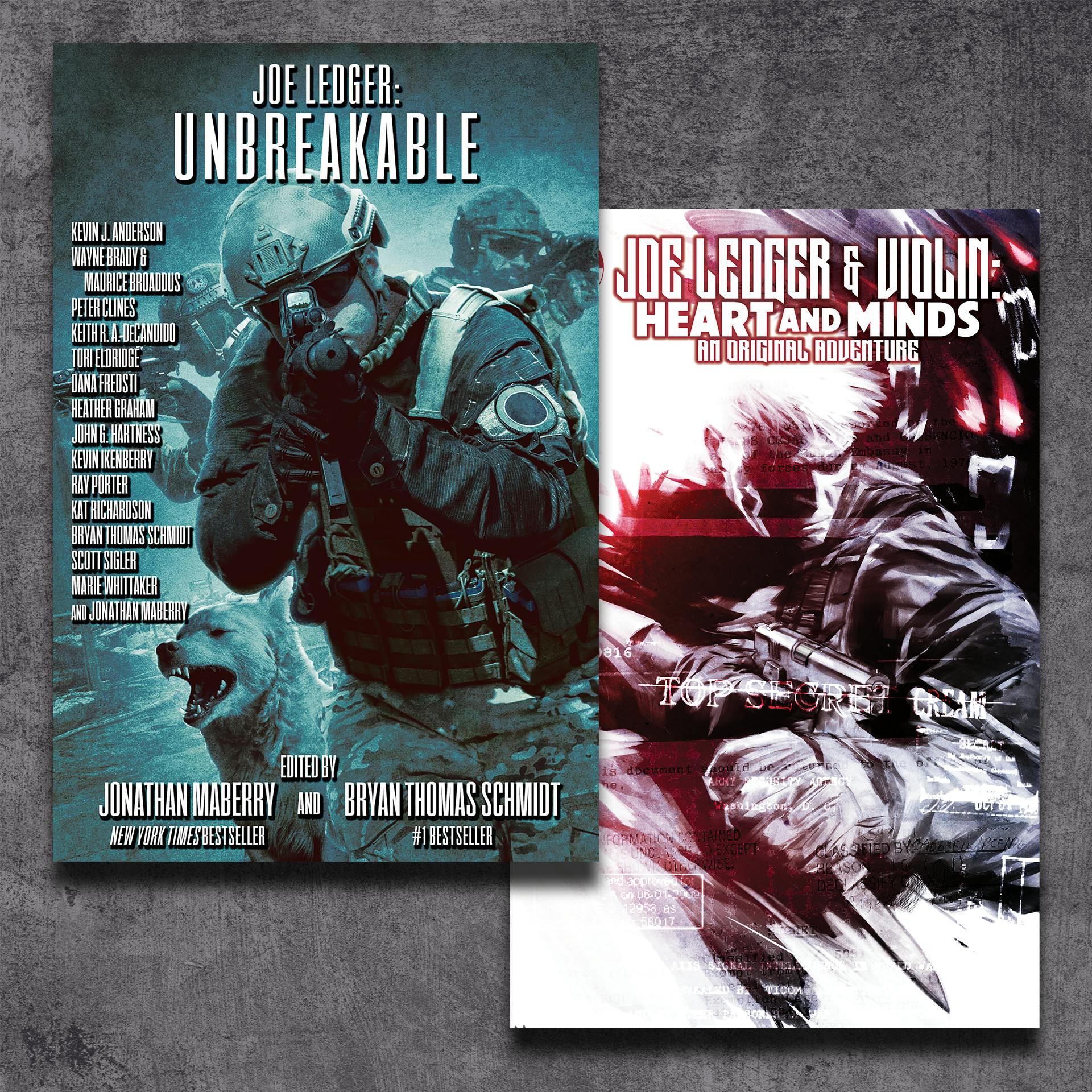 Signed Joe Ledger: Unbreakable Paperback + Joe Ledger & Violin Graphic Novel - Deluxe Hardcover