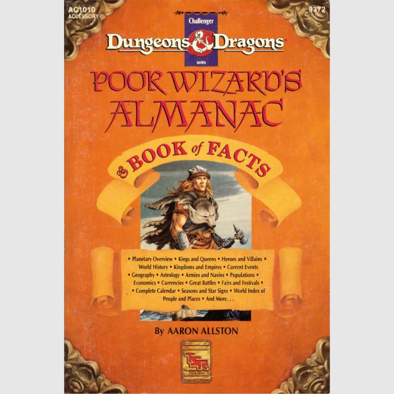 AC1010: Poor Wizard's Almanac & Book of Facts (November 1992)
