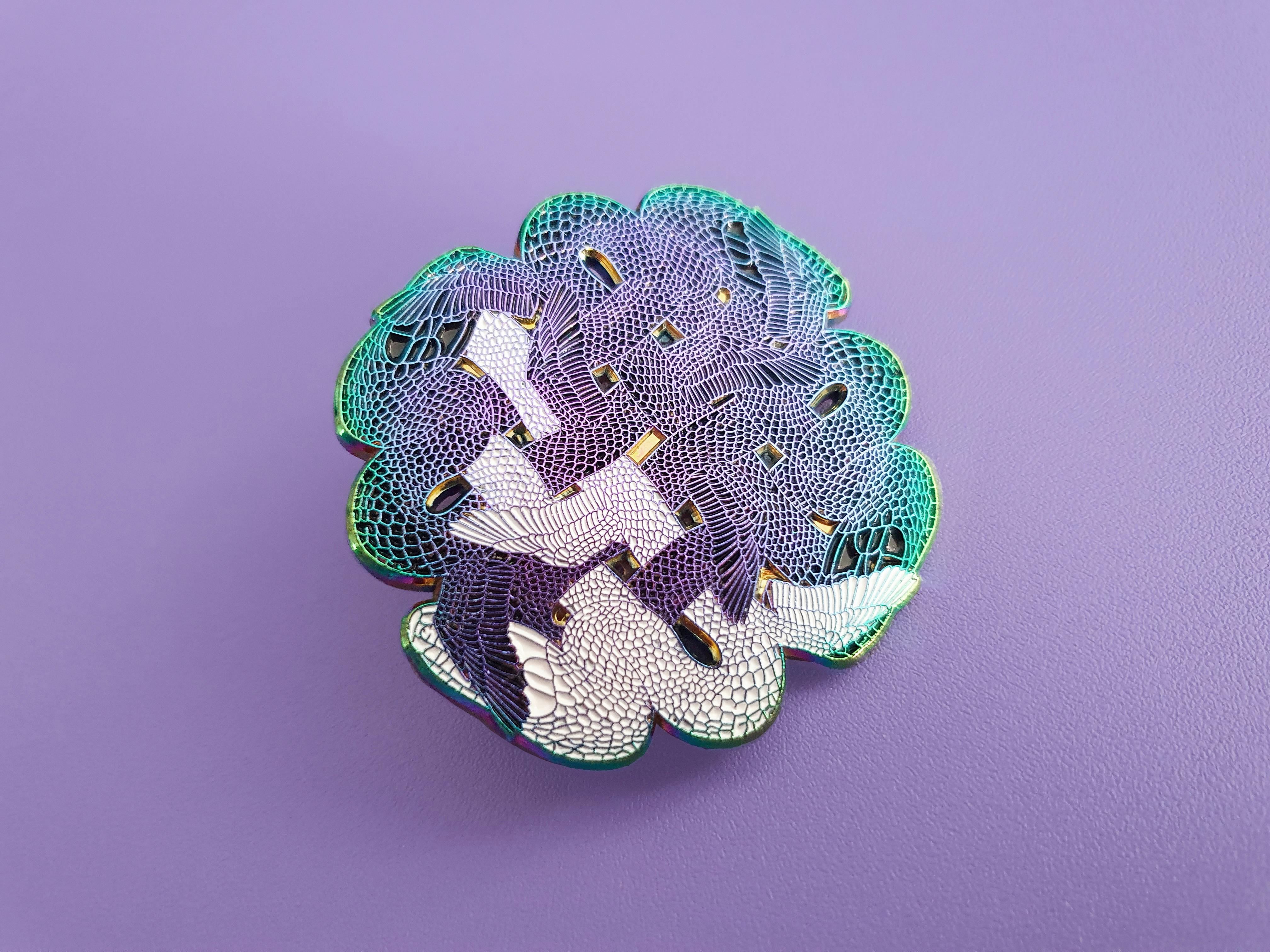 Celestial Serpents Pin - Rainbow