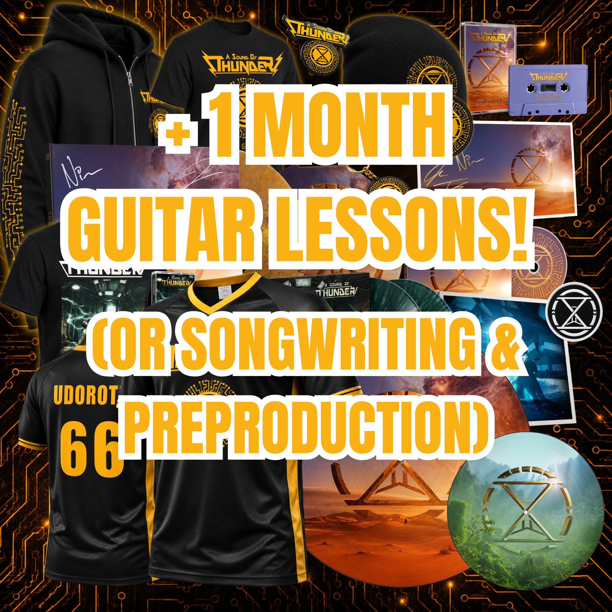 1 Month Guitar Lessons or Songwriting & Preproduction