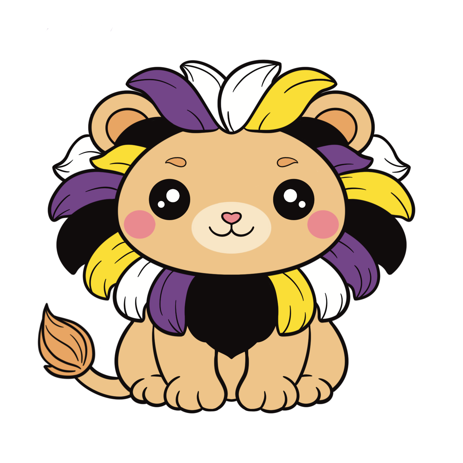 Non Binary Lion Pin