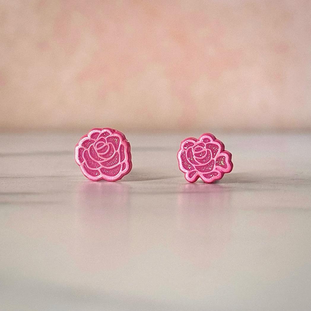 (O&T) Mini Roses Pin (Pink)