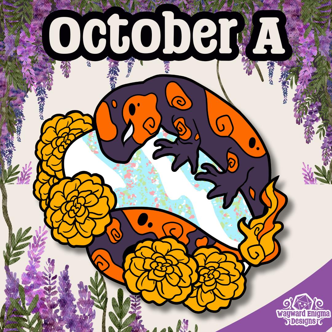 October A - Birthstone Beast Enamel Pin