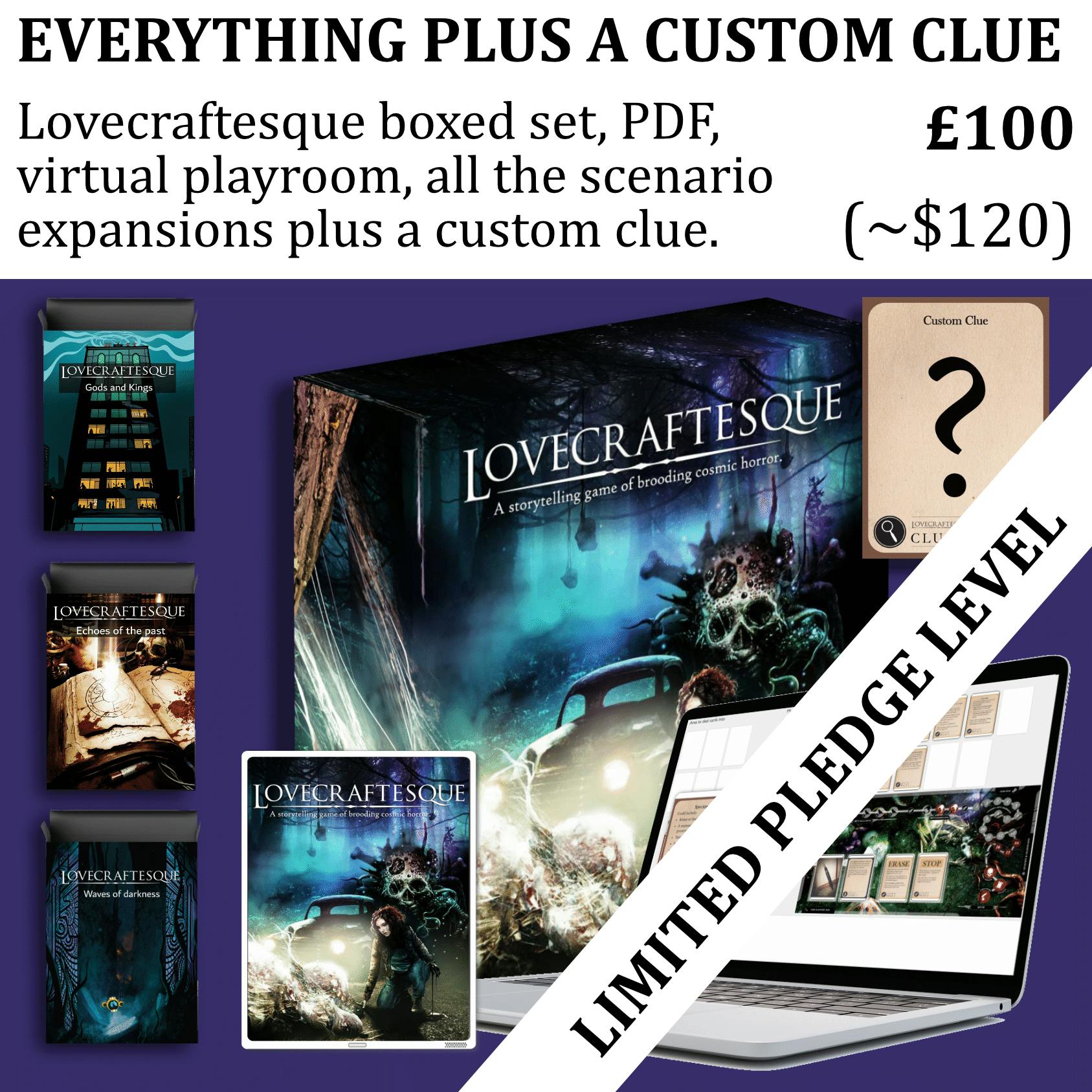 Everything plus a custom clue £100