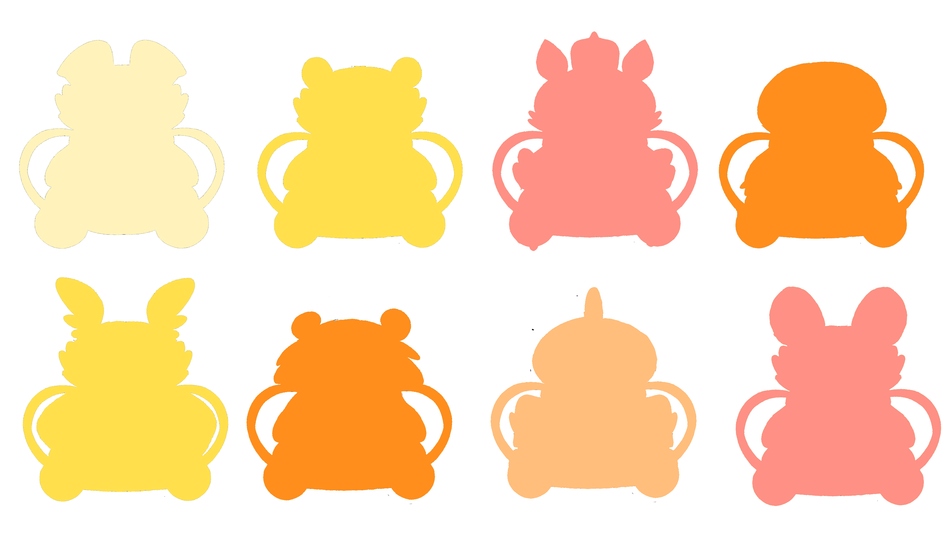 Eight Snug-Alongs Plush Backpacks!