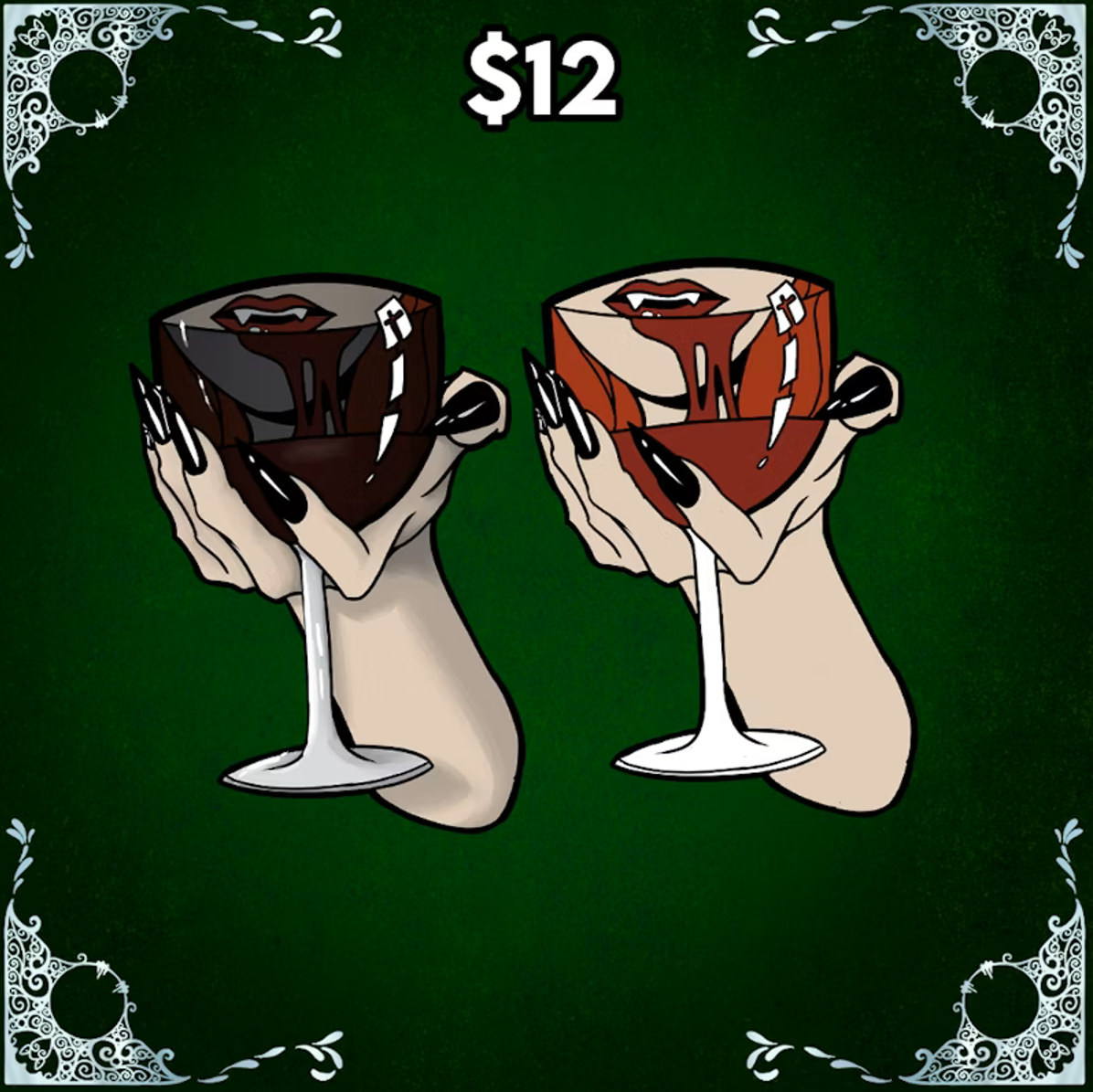 Vampire Glass Pin
