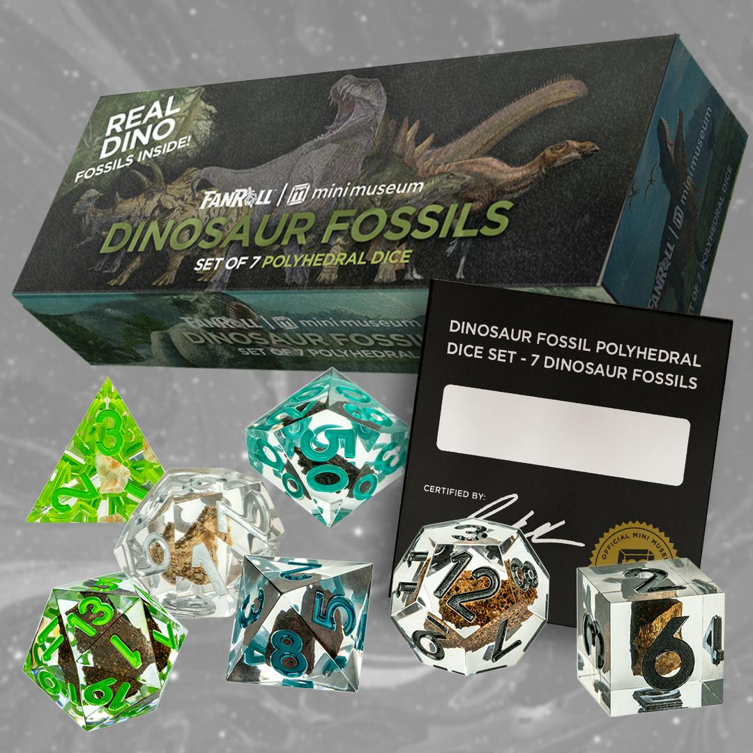 Dinosaur Fossil Polyhedral Set
