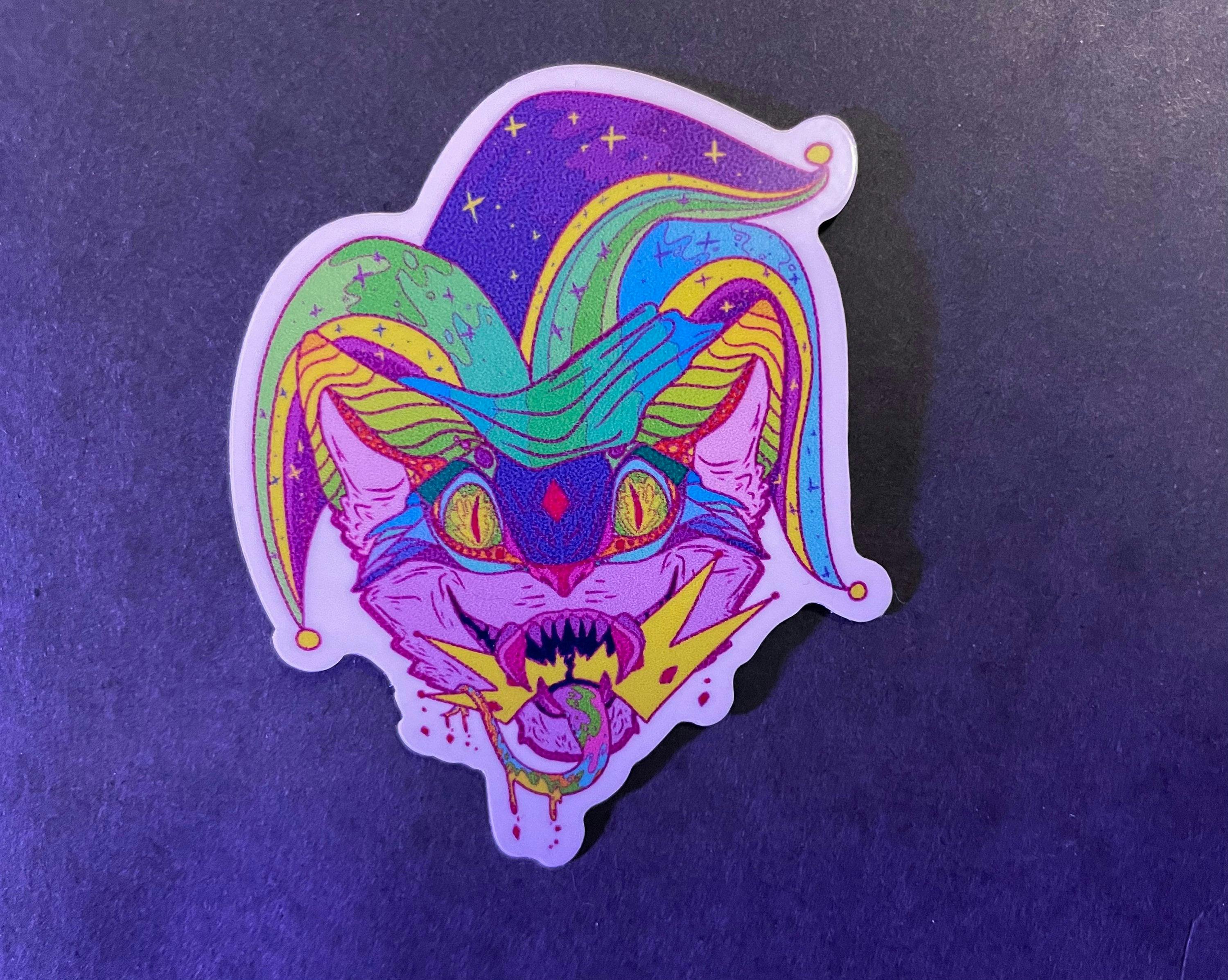 Broken crown jester sticker