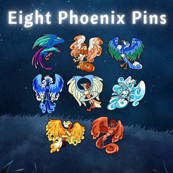 The Entire Solar System - Eight Phoenix Pins