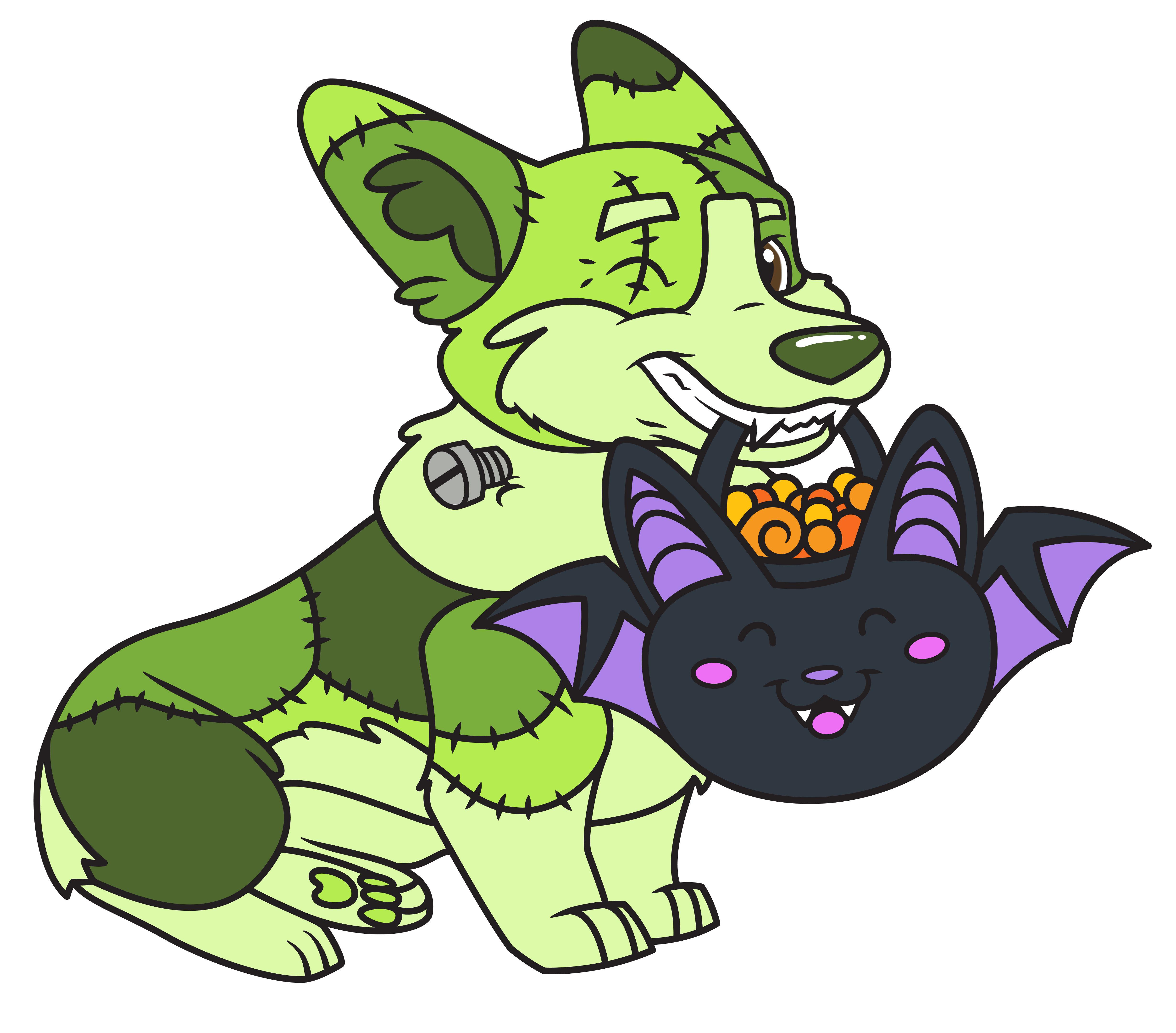 Frankencorgi Enamel Pin