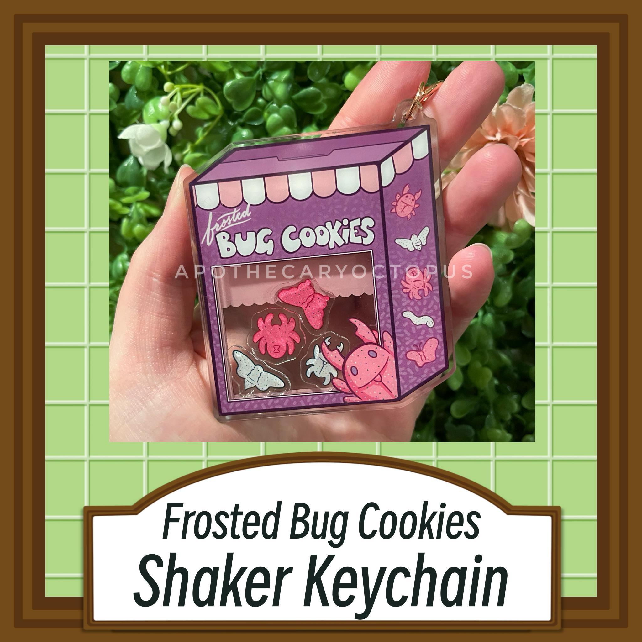 Frosted Bug Cookies Shaker Keychain