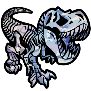 Rex Bones Holographic Vinyl Sticker