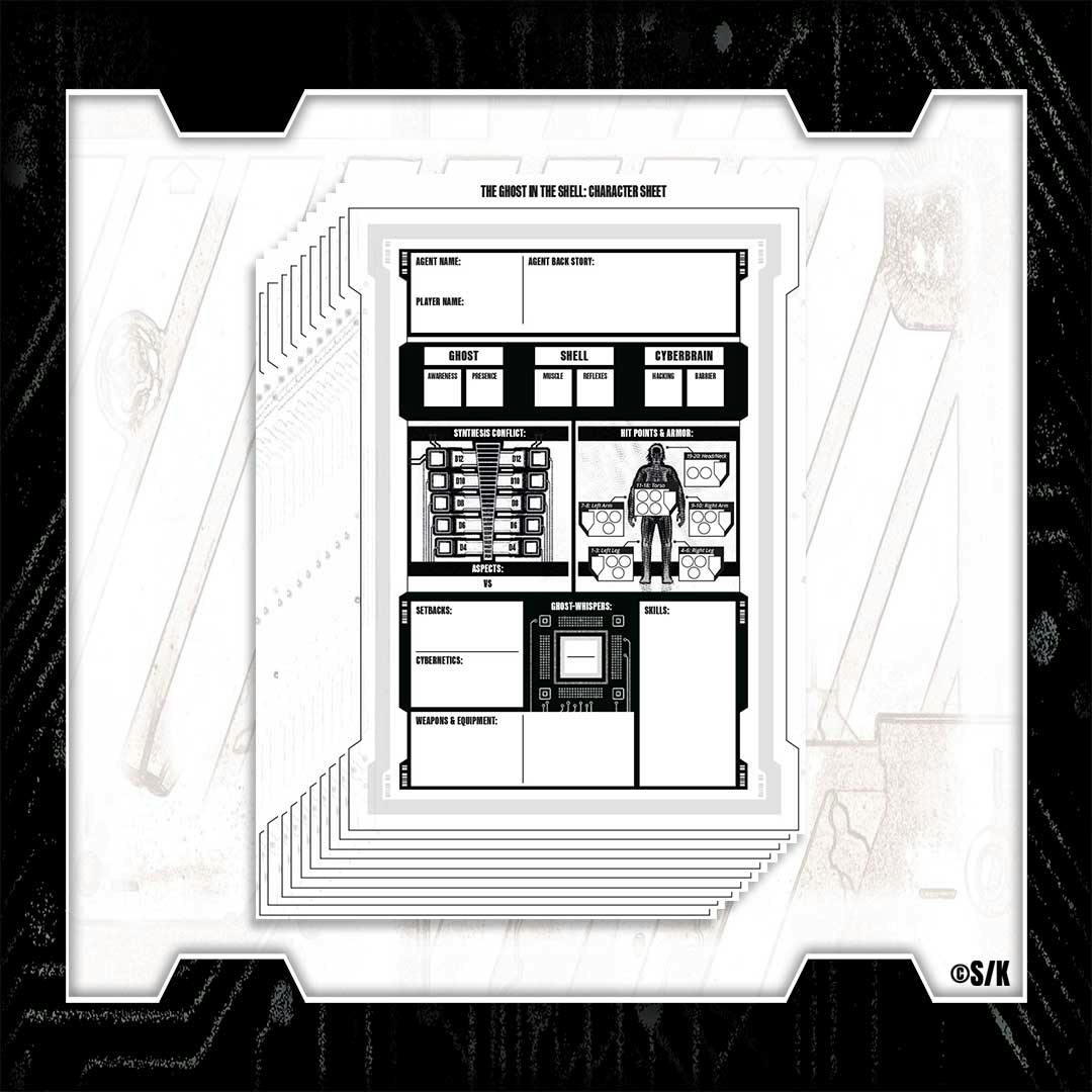 Character Sheets | The Ghost in the Shell TTRPG