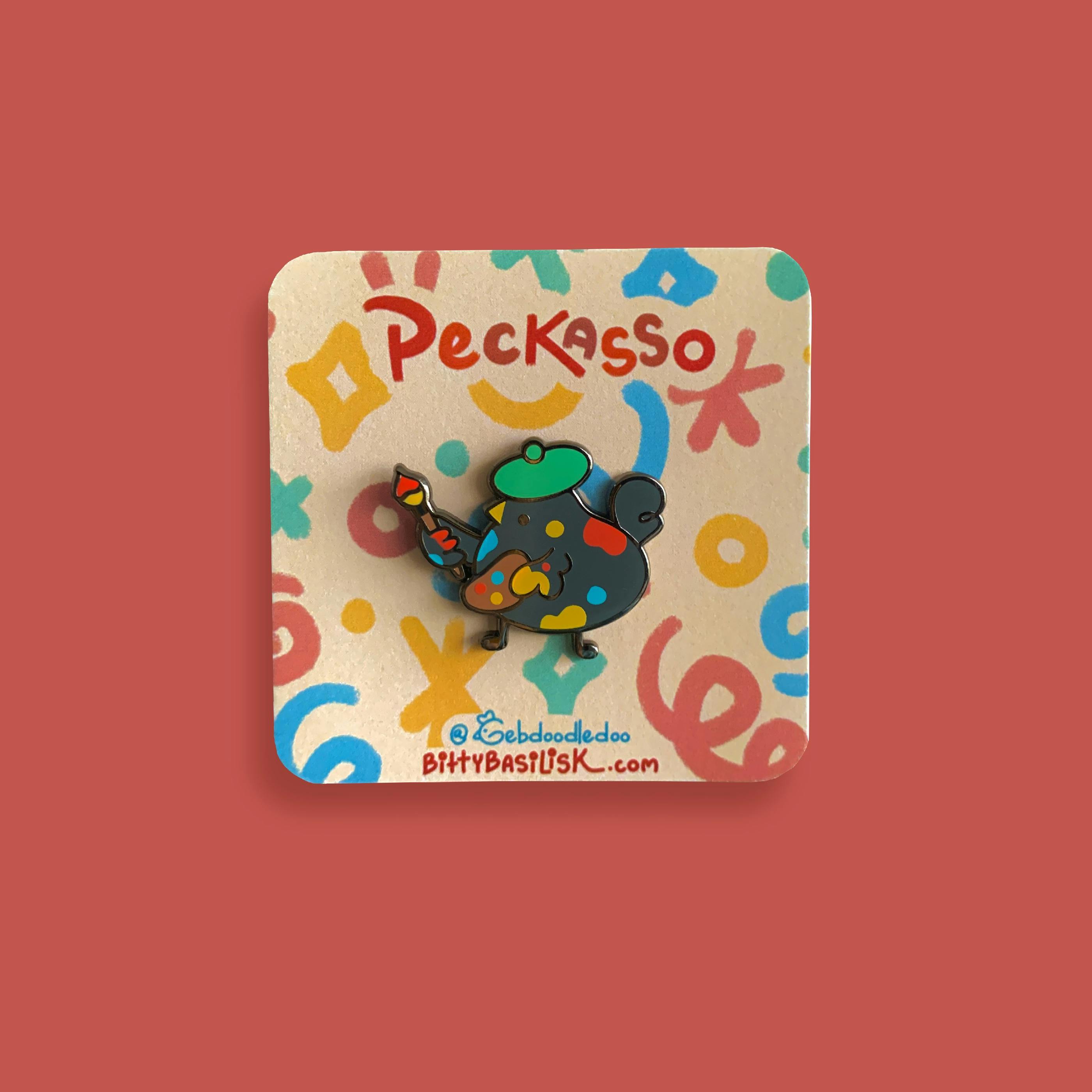 Peckasso Enamel Pin