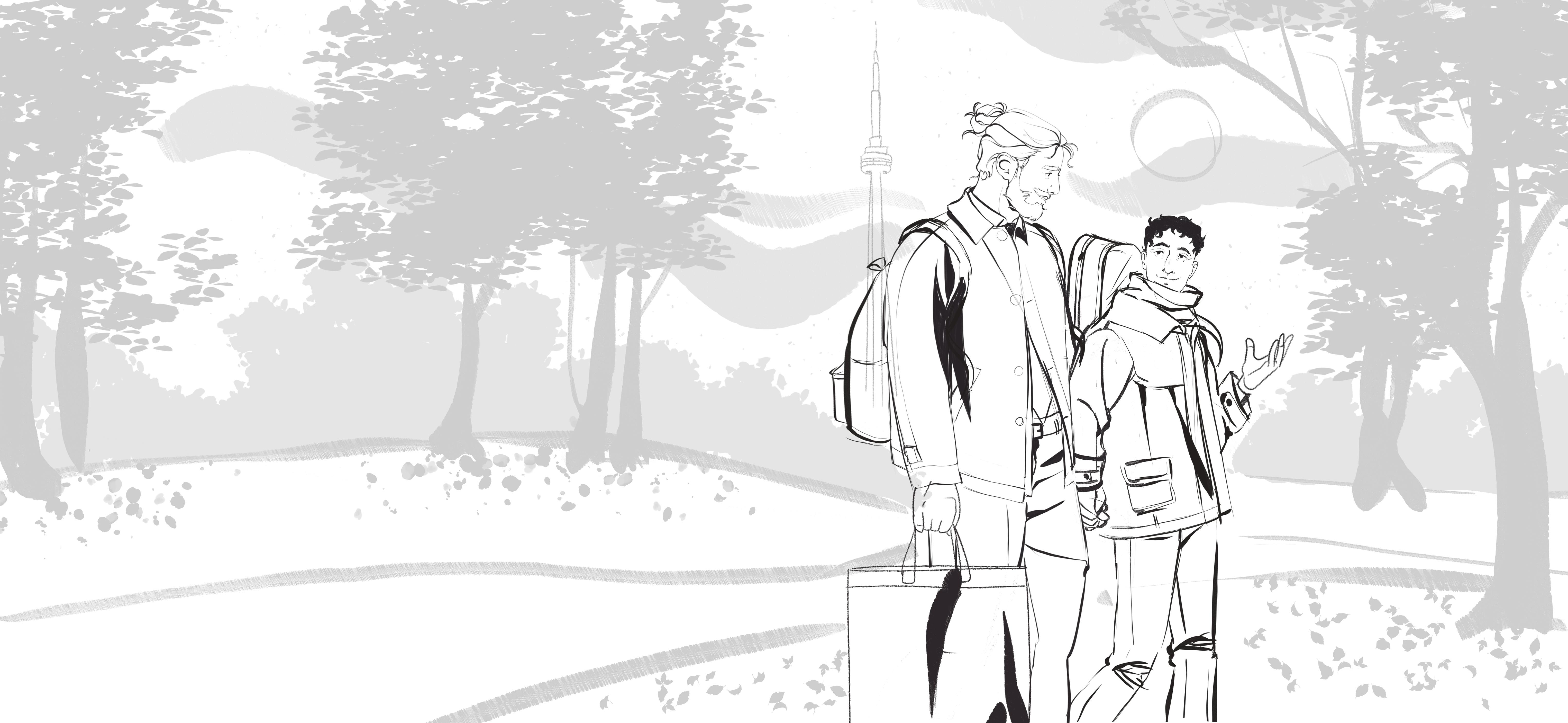 Walking together Holding Hands