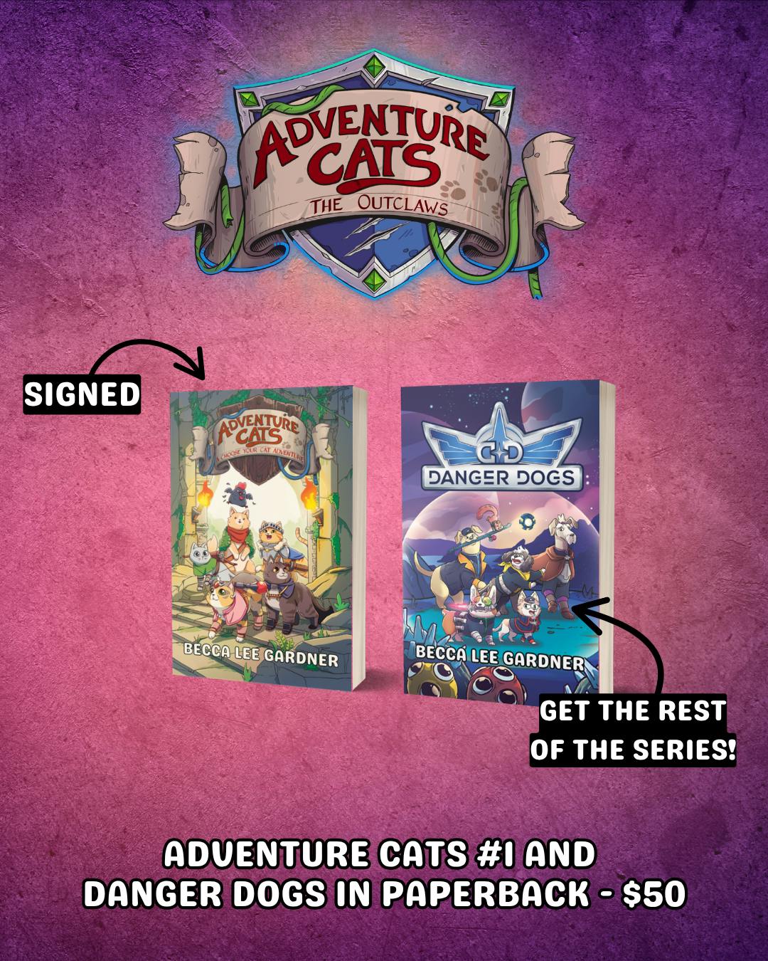Paperback Adventure Cats #1 & Danger Dogs