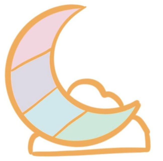 moon with cloud mini pin