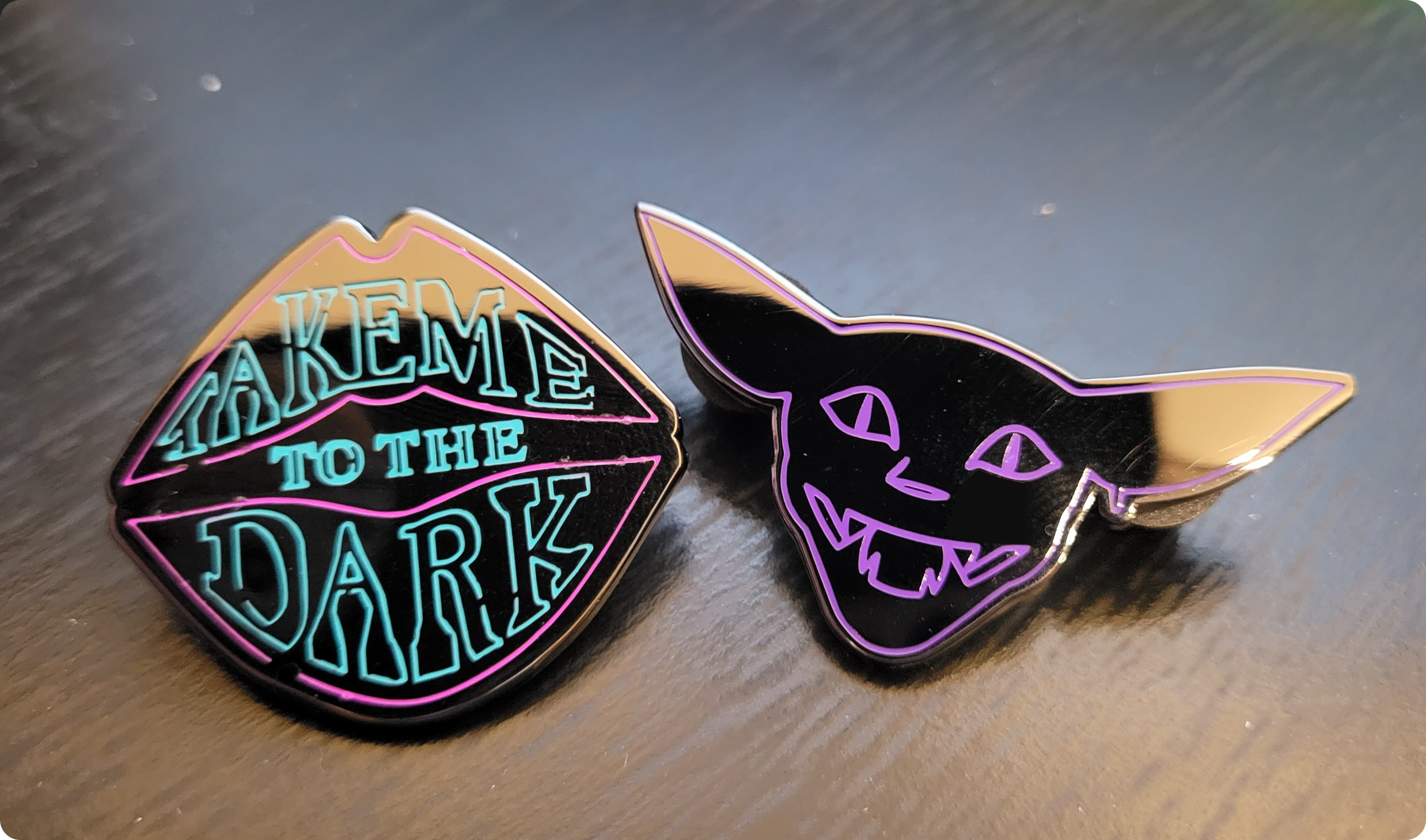 The TAKE ME TO THE DARK Pin Set