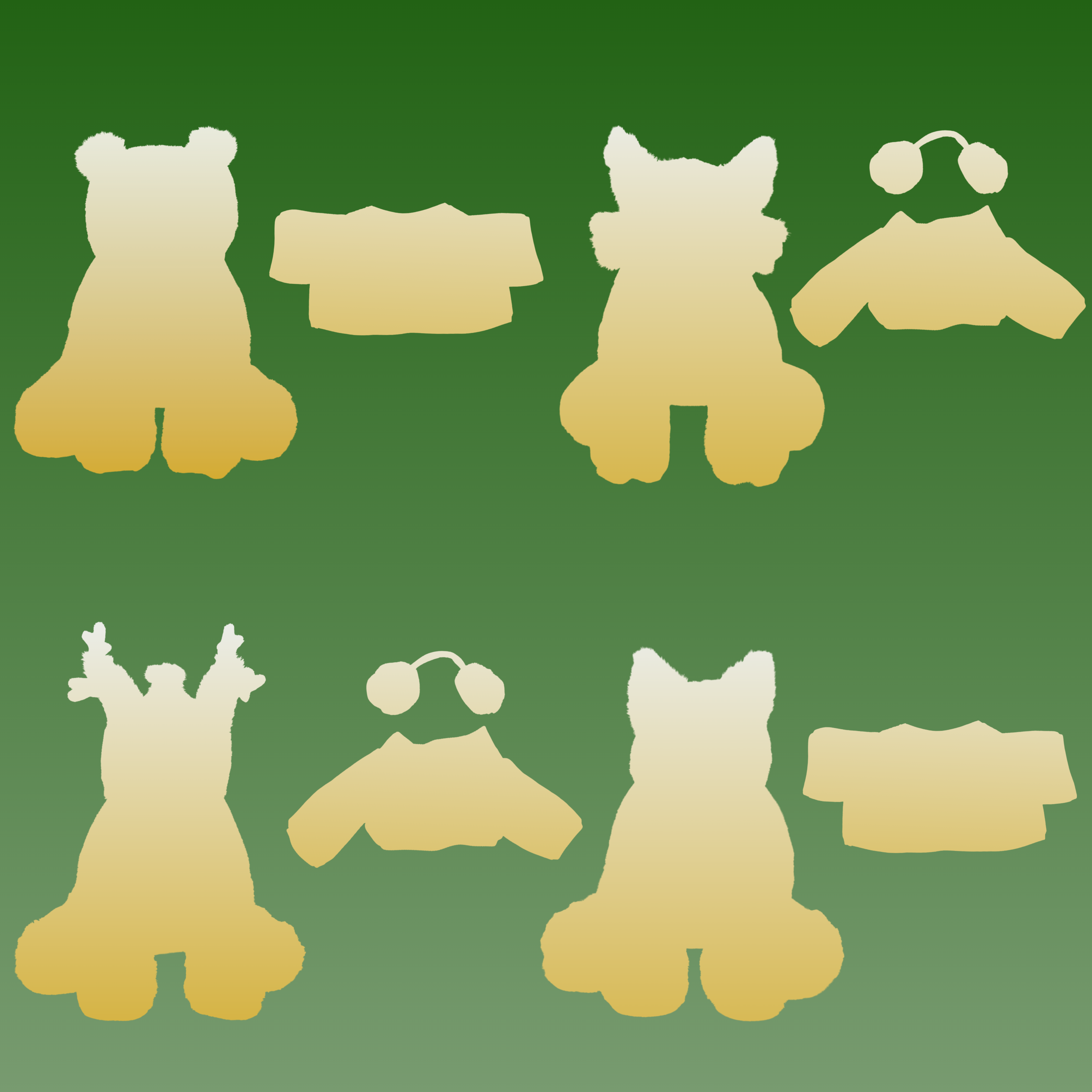 4x Plush & Outfit Bundle